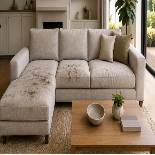 Sofa before upholstery cleaning in Tottenham